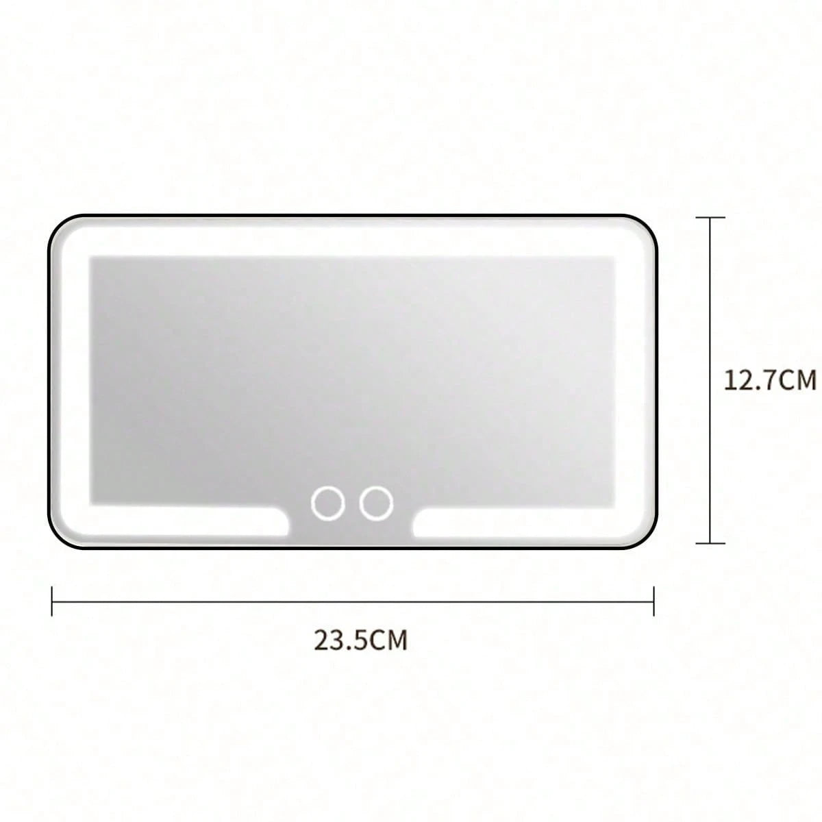 Car Sun Visor Vanity Mirror, Rechargeable Vehicle Makeup Mirror, Dimmable Touch Screen Cosmetic Mirror, Auto Travel Accessories, Universal For Most Cars