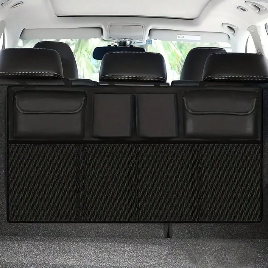 Car Trunk Organizer, Large Capacity Adjustable Rear Storage Bag, Oxford Material Multi-Purpose Seat Backrest Organizer, Suitable For All Car Models!Car Organizer
