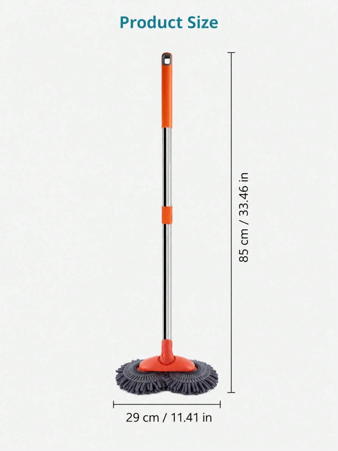 Car Wash Mop With Telescopic Long Handle And Dual Heads, 360-Degree Rotating Brush, Microfiber Windshield Cleaning Brush, RV Accessory For Car Window Cleaning (Batteries Not Included)