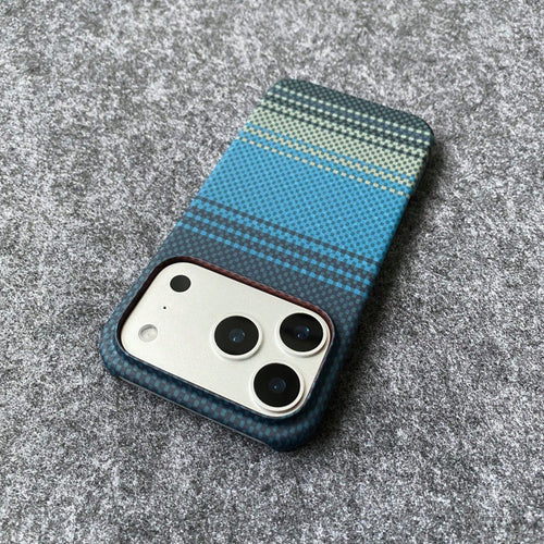 Carbon Fiber Pattern Case Suitable For IPhone 17 Pro, Kevlar Water Sticker, Half-Cover Hard Case For Apple 16
