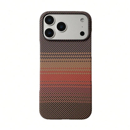 Carbon Fiber Pattern Case Suitable For IPhone 17 Pro, Kevlar Water Sticker, Half-Cover Hard Case For Apple 16