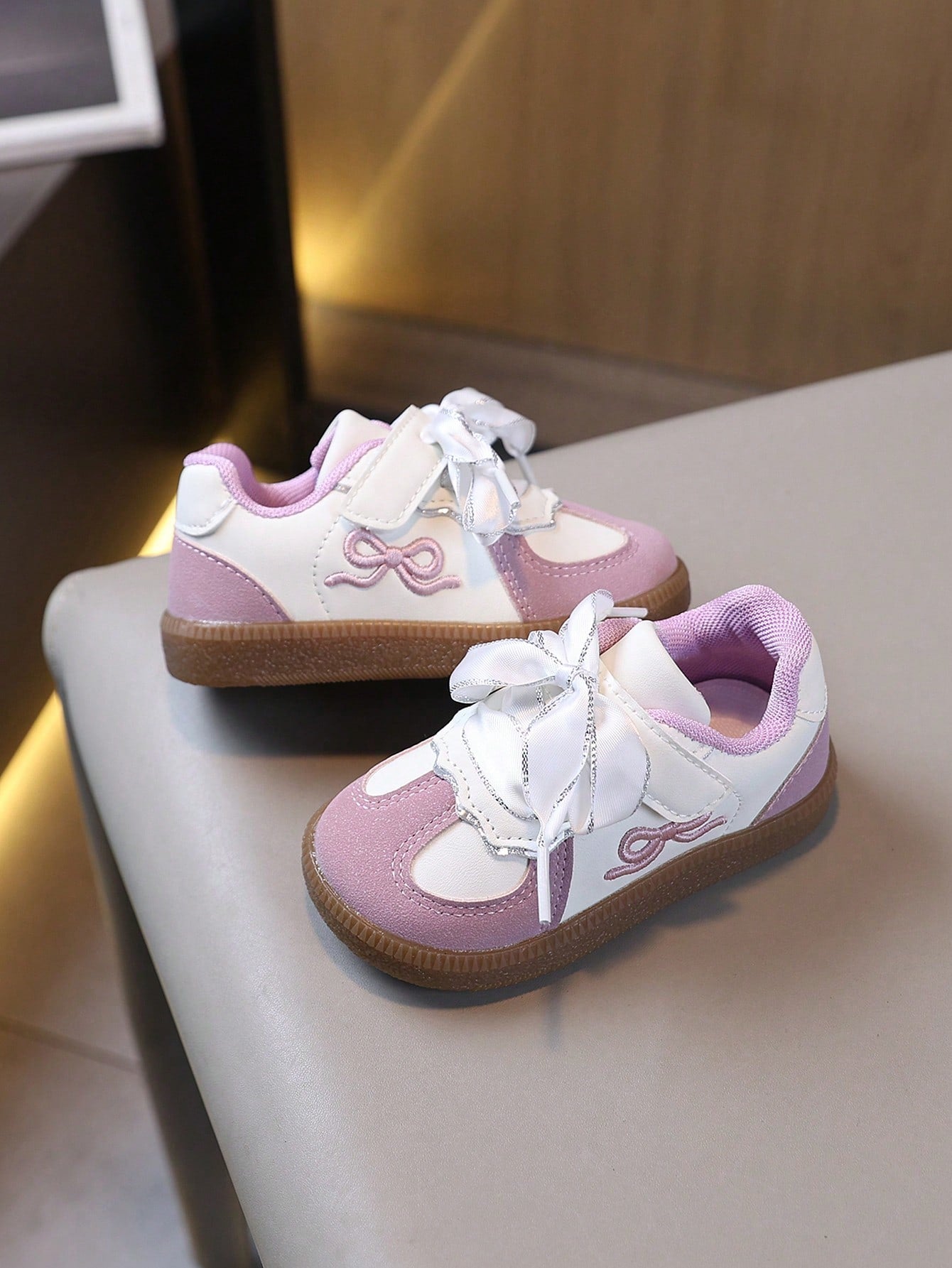 Children's Fashion Bow-Decorated Sneakers With Comfortable Lining