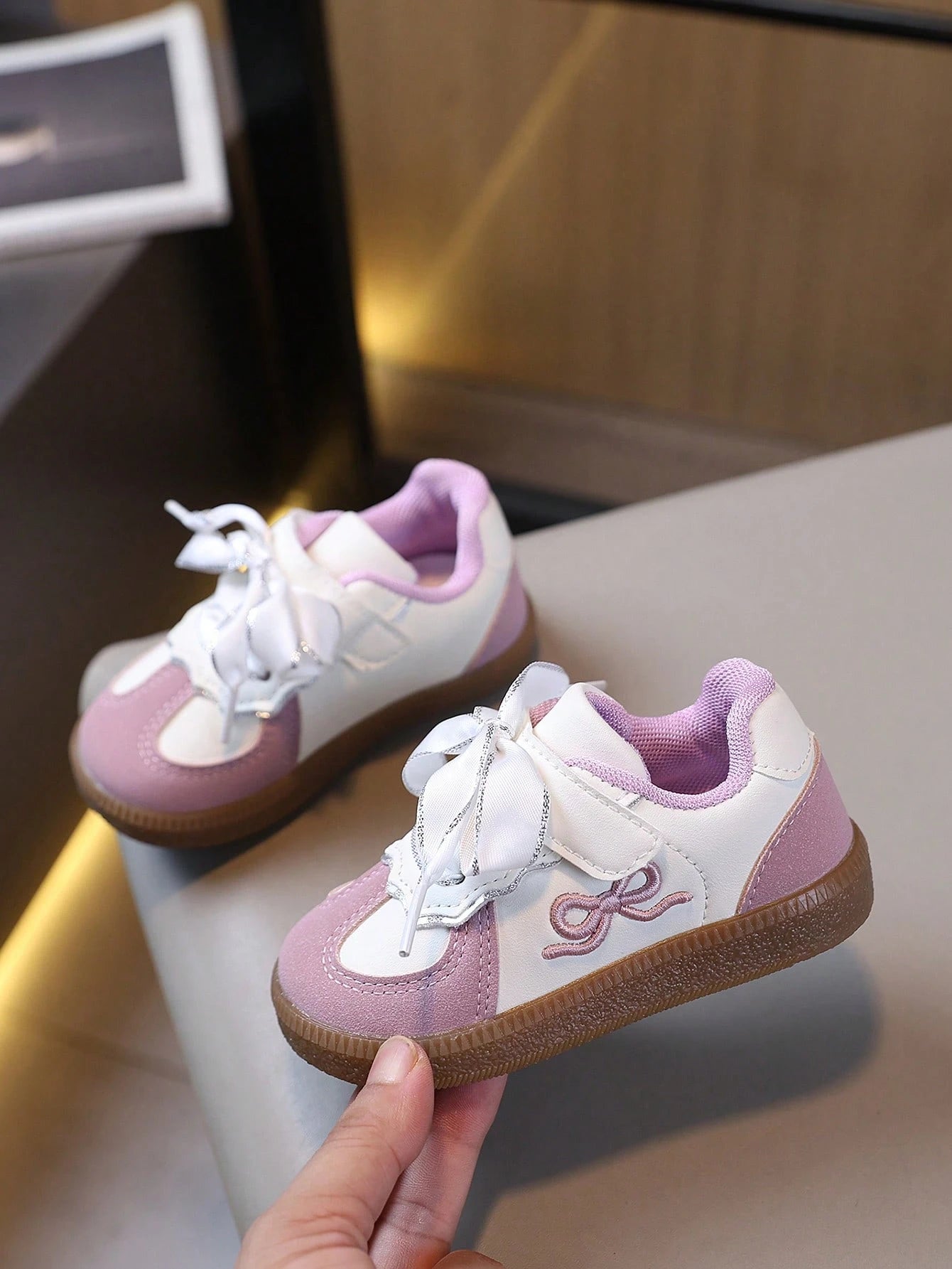 Children's Fashion Bow-Decorated Sneakers With Comfortable Lining