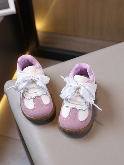 Children's Fashion Bow-Decorated Sneakers With Comfortable Lining