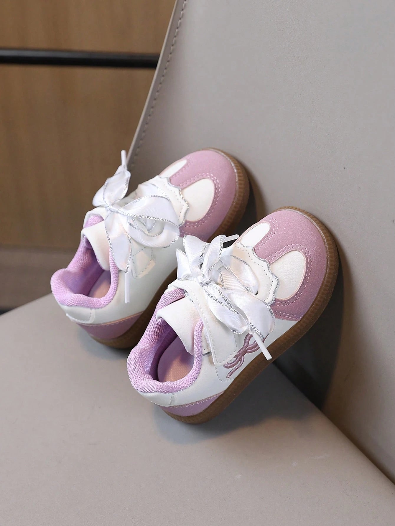 Children's Fashion Bow-Decorated Sneakers With Comfortable Lining