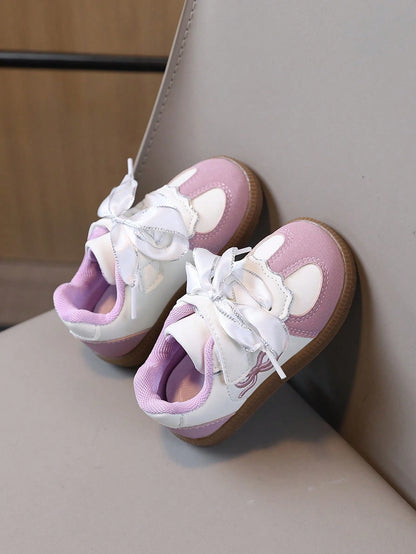 Children's Fashion Bow-Decorated Sneakers With Comfortable Lining