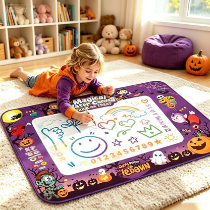 Children's Halloween Water Canvas, Reusable Magic Water Doodle Blanket, No-Wash Painting Mat, Educational Birthday Toy, Unleash Children's Imagination, Educational Toy, Birthday/Holiday Gift For Kids