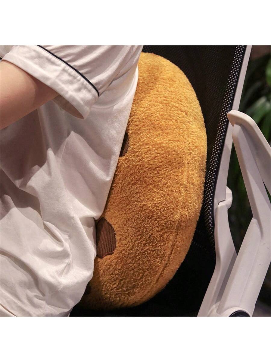 Chocolate Cookie Shaped Throw Pillow, Soft Round Food Decor Pillow For Floor, Sofa, Bedroom, Gift