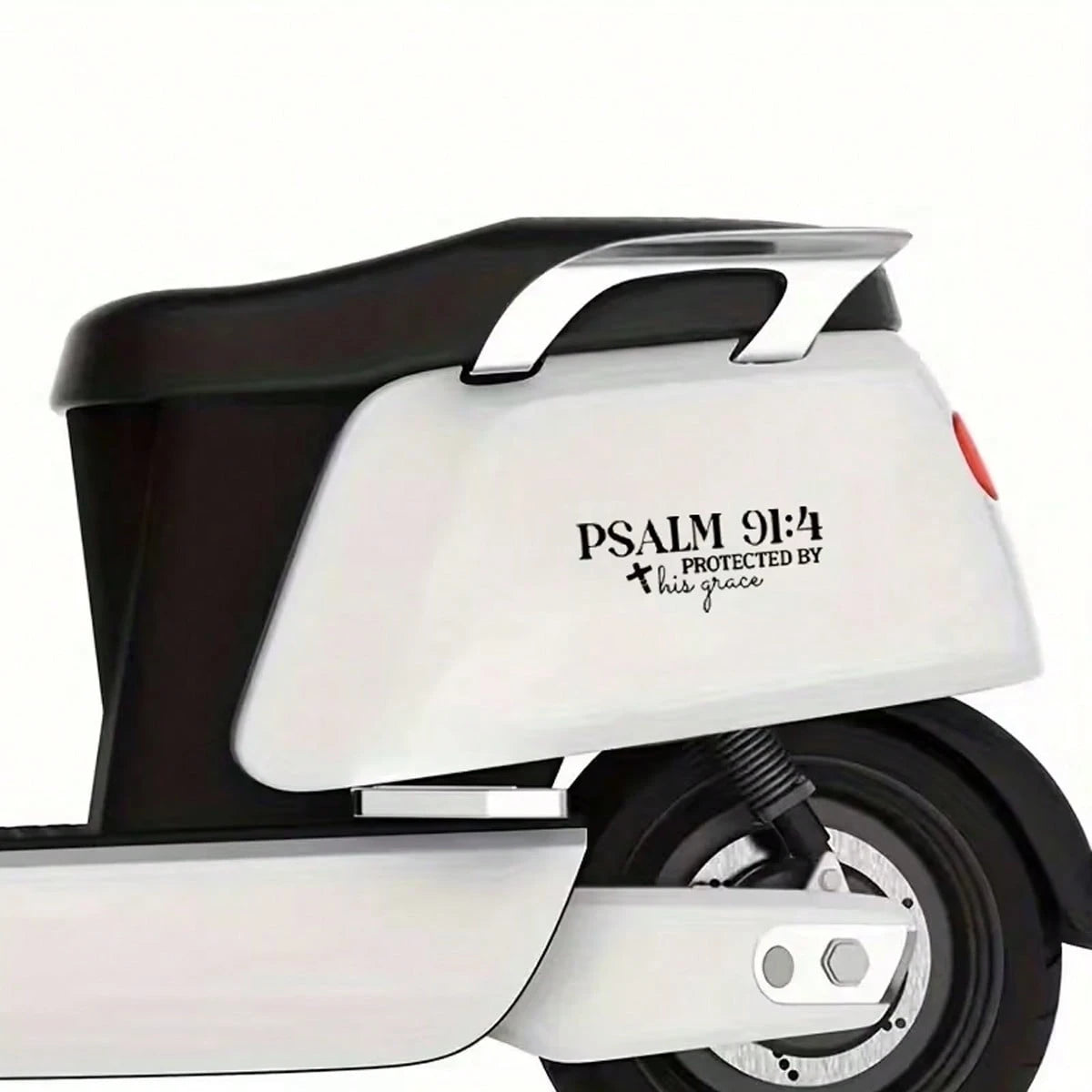 Christian Faith Psalm 91:4 Bible Cross Design Car Sticker, Suitable For Water Bottle Sticker, Laptop Sticker, Car Sticker, Glass Window Sticker, Car Decor Sticker