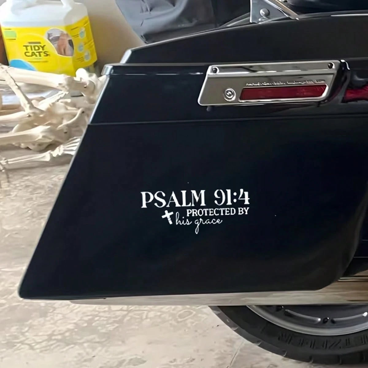 Christian Faith Psalm 91:4 Bible Cross Design Car Sticker, Suitable For Water Bottle Sticker, Laptop Sticker, Car Sticker, Glass Window Sticker, Car Decor Sticker