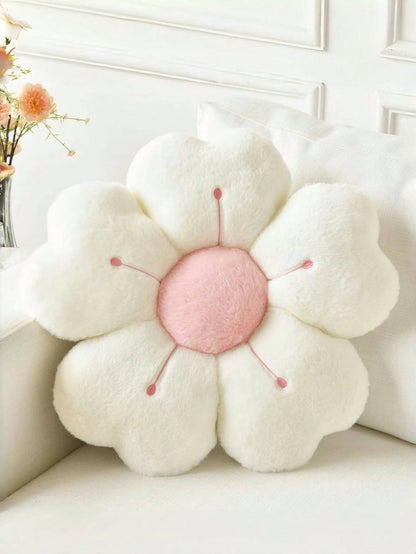 Christmas Decorative Pillows, Adorable Daisy Flower Cushions, Soft Faux Rabbit Fur Pillows For Sofas, Bedrooms, And Living Rooms,Perfect For Christmas And New Year Home Decor,A Wonderful Christmas Gif