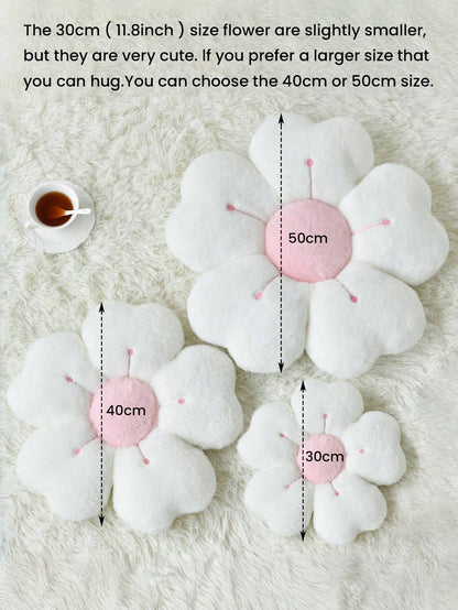 Christmas Decorative Pillows, Adorable Daisy Flower Cushions, Soft Faux Rabbit Fur Pillows For Sofas, Bedrooms, And Living Rooms,Perfect For Christmas And New Year Home Decor,A Wonderful Christmas Gif