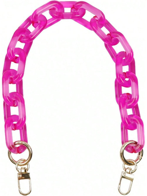 Chunky Acrylic Purse Strap Bag Chain Handle Purse Chain Replacement For Handbag Purse Shoulder Bag,(Rose, Length 17.7")