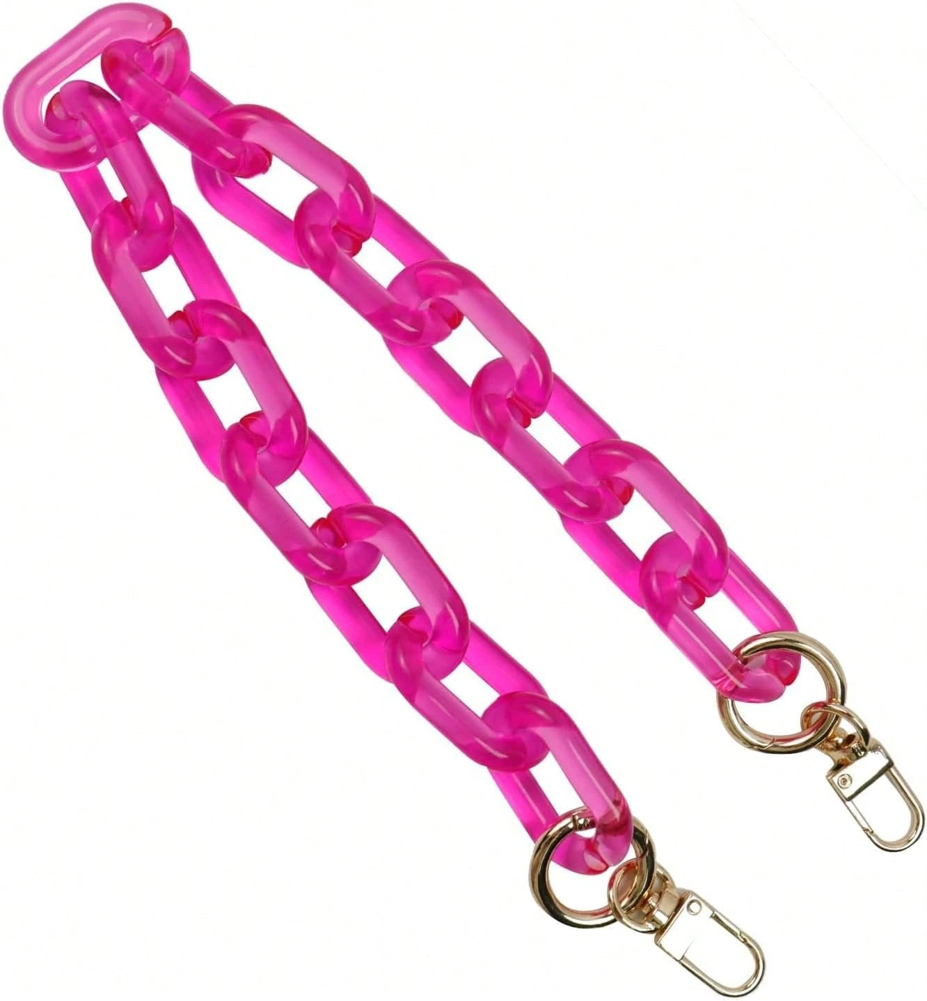 Chunky Acrylic Purse Strap Bag Chain Handle Purse Chain Replacement For Handbag Purse Shoulder Bag,(Rose, Length 17.7")