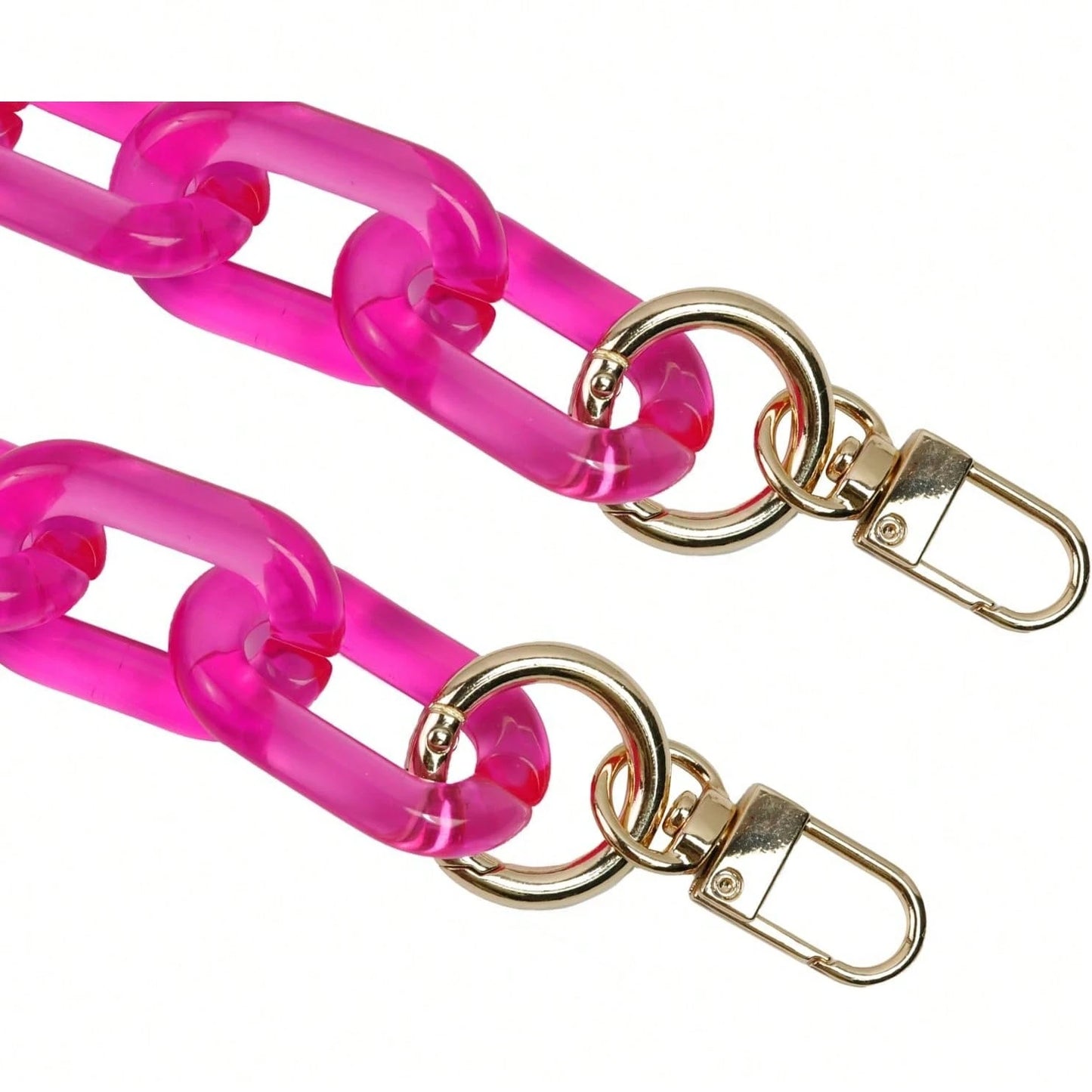 Chunky Acrylic Purse Strap Bag Chain Handle Purse Chain Replacement For Handbag Purse Shoulder Bag,(Rose, Length 17.7")