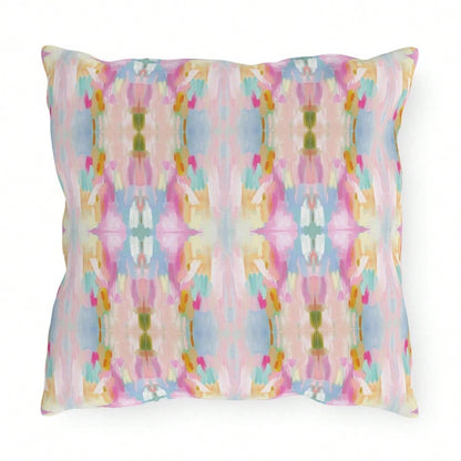 CKnight [Room Decor Pillow]Abstract Art OUTDOOR Pillow Mirrored Patio Decor Pink Purple Blue Garden Pillows Balcony Modern Swimming Pool Lumbar Swing Pillows Designer