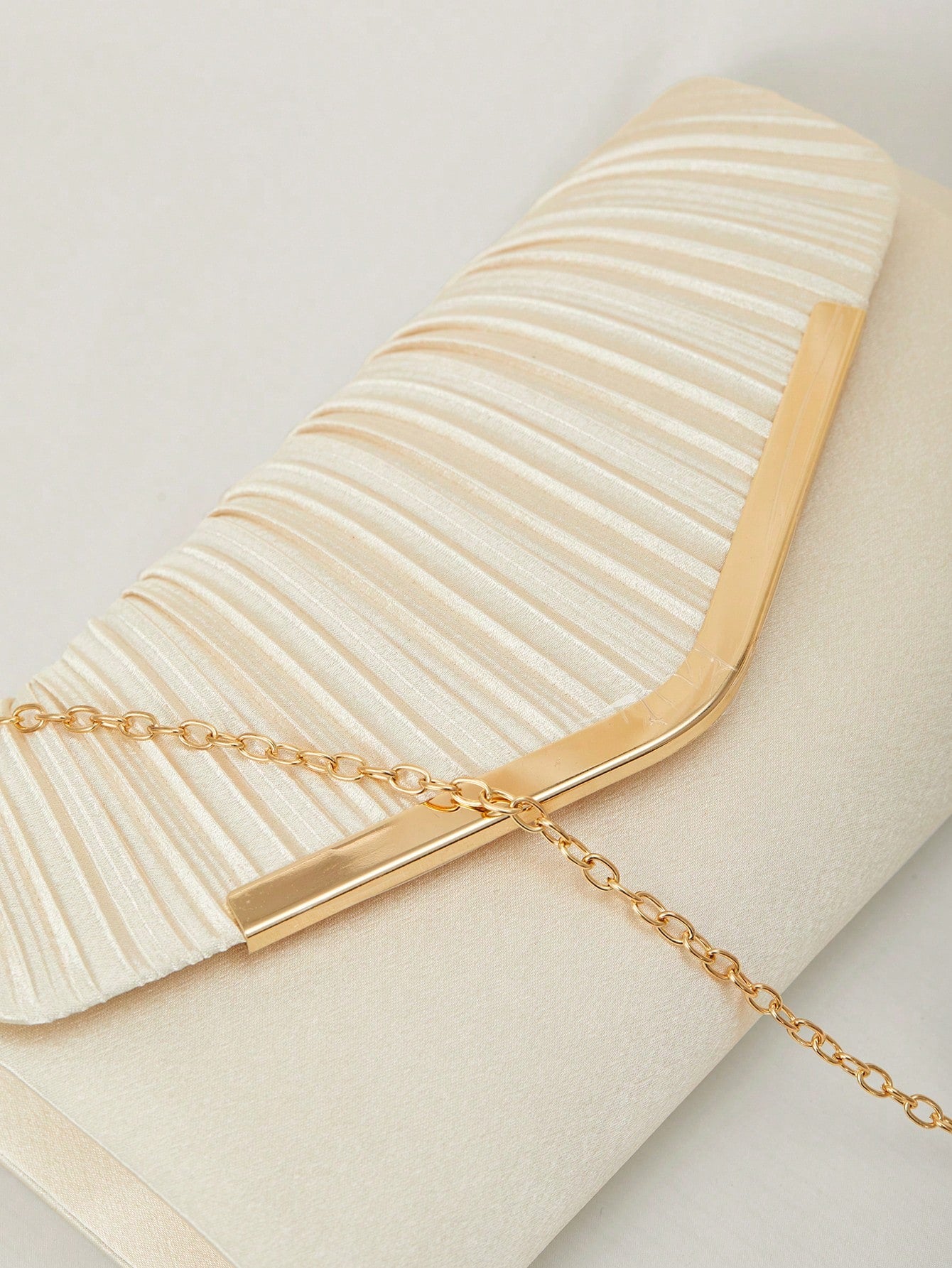 Clariva Pleated Flap Satin Evening Clutch Bag, Fashion Personality Envelope Handbag For Party, Formal Dress, Wedding, Luxury Event, Cocktail Purse