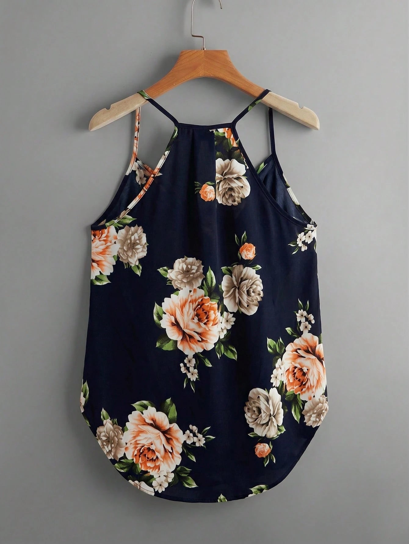 Clasi Floral Print High Low Hem Spring Cami Top