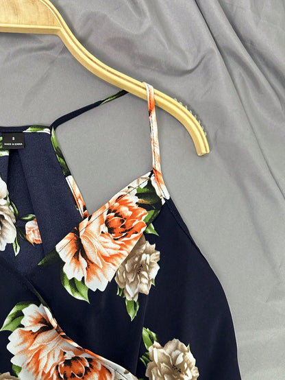 Clasi Floral Print High Low Hem Spring Cami Top