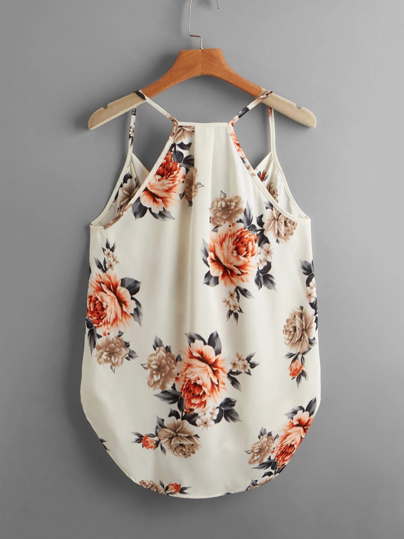 Clasi Floral Print High Low Hem Spring Cami Top