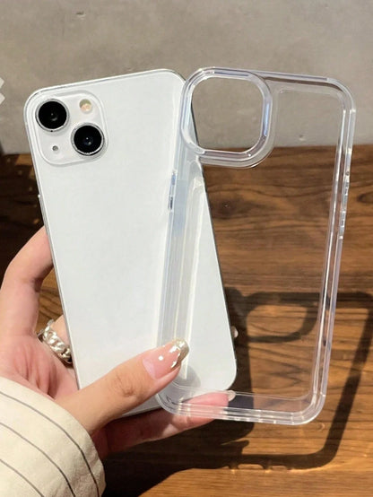 Clear Shockproof Phone Case, Thick Soft TPU Transparent Protective Cover, Anti-Yellowing Slim Crystal Clear Cell Phone Shell Compatible With IPhone 13/14/15/16 Series,Phone Cases,Phone Case,Cell Phone