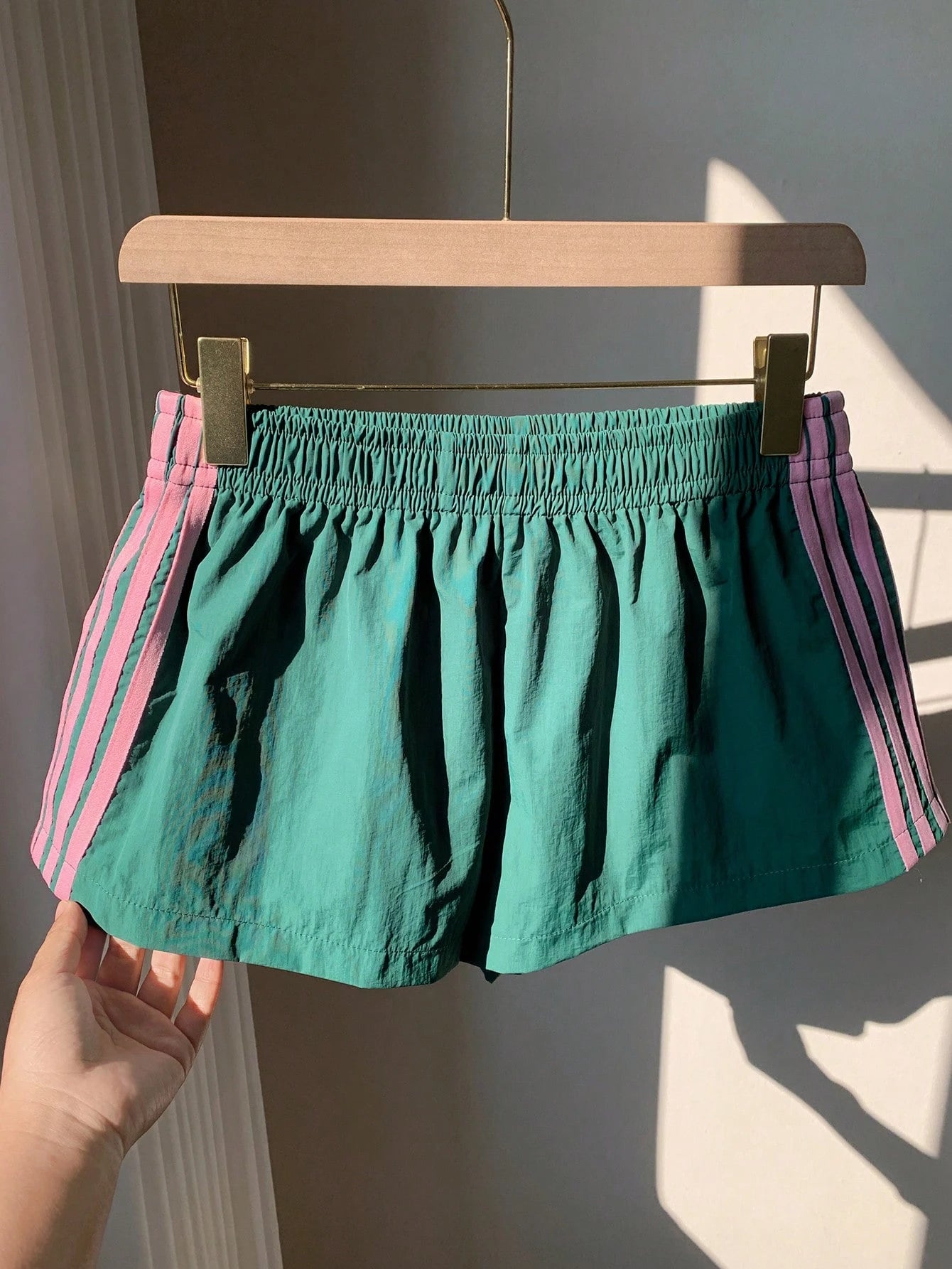 Comfortcana Women Side Stripe Elastic Waist Casual Loose Shorts Summer Shorts For Women