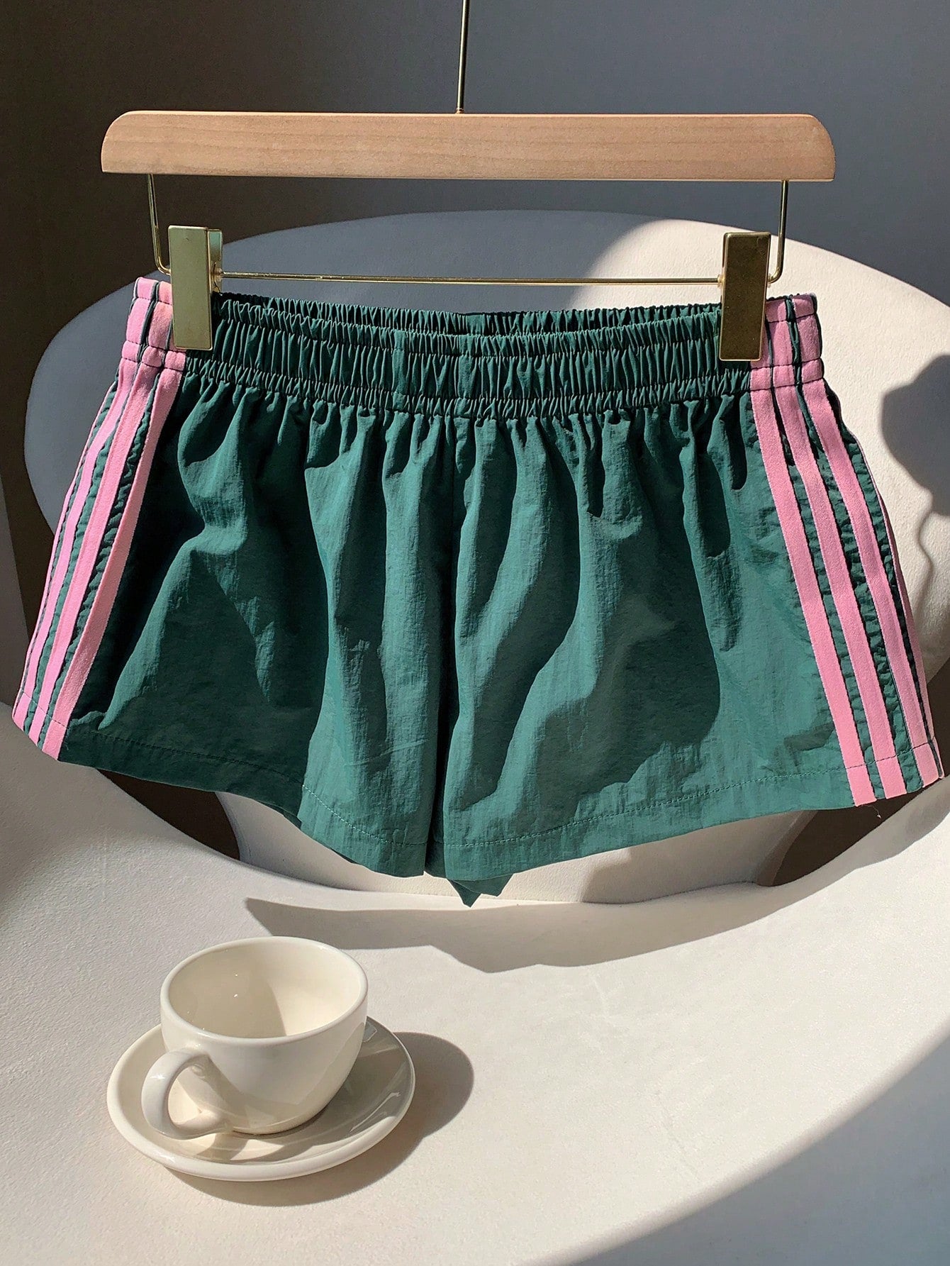 Comfortcana Women Side Stripe Elastic Waist Casual Loose Shorts Summer Shorts For Women