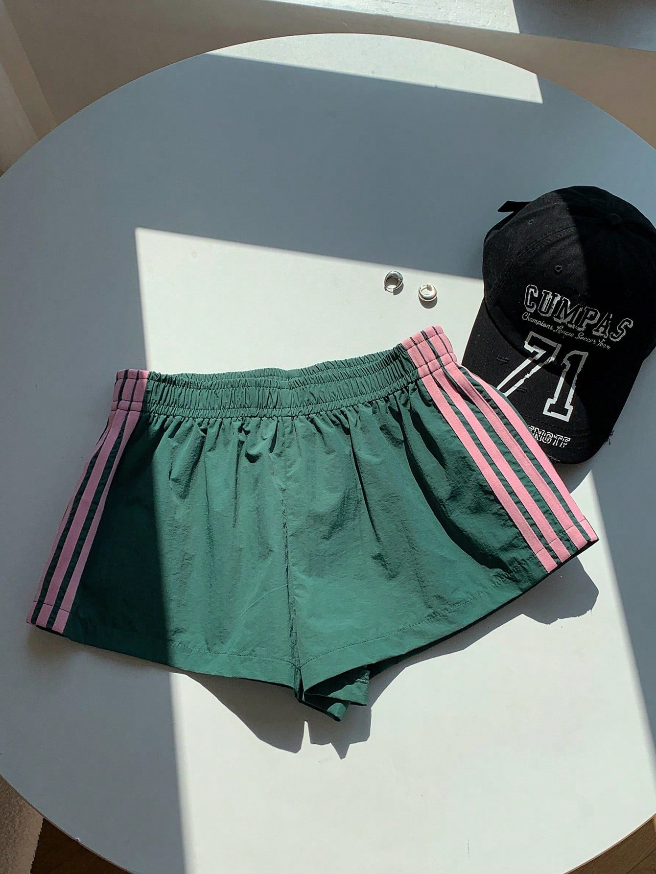 Comfortcana Women Side Stripe Elastic Waist Casual Loose Shorts Summer Shorts For Women