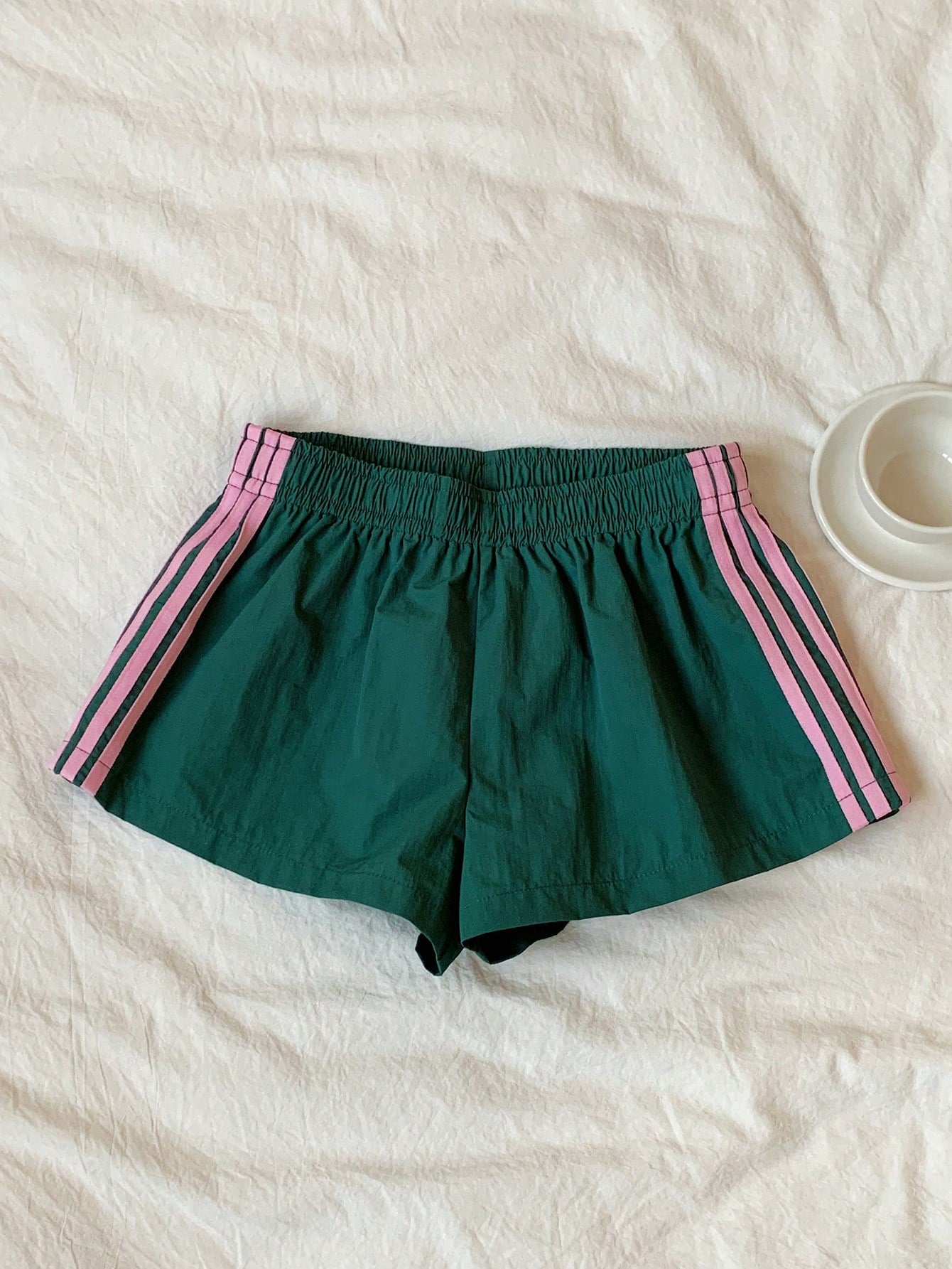 Comfortcana Women Side Stripe Elastic Waist Casual Loose Shorts Summer Shorts For Women