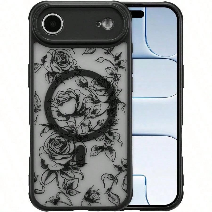 Compatible With The 17 Pro Max, 17 Pro, 17 Air, And 17 16, 15, 14, And 13 Pro Max Series, This Brand-New, Elegant Floral Wireless Charging Phone Case Offers Exquisite, High-End Protection And Is A