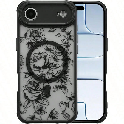 Compatible With The 17 Pro Max, 17 Pro, 17 Air, And 17 16, 15, 14, And 13 Pro Max Series, This Brand-New, Elegant Floral Wireless Charging Phone Case Offers Exquisite, High-End Protection And Is A