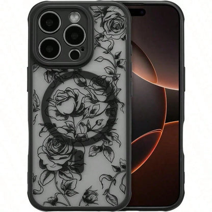 Compatible With The 17 Pro Max, 17 Pro, 17 Air, And 17 16, 15, 14, And 13 Pro Max Series, This Brand-New, Elegant Floral Wireless Charging Phone Case Offers Exquisite, High-End Protection And Is A