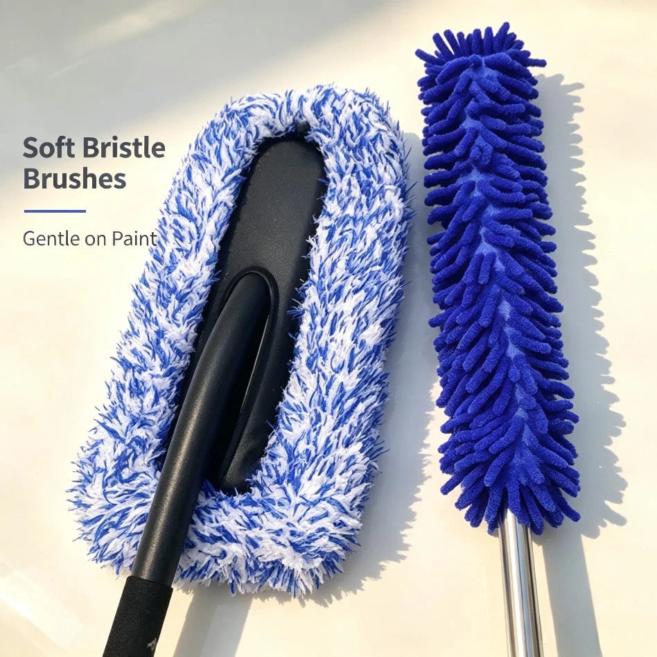 Complete 4-In-1 Car Cleaning Kit, Soft Microfiber Vehicle Wash Tools For Exterior & Interior Detailing