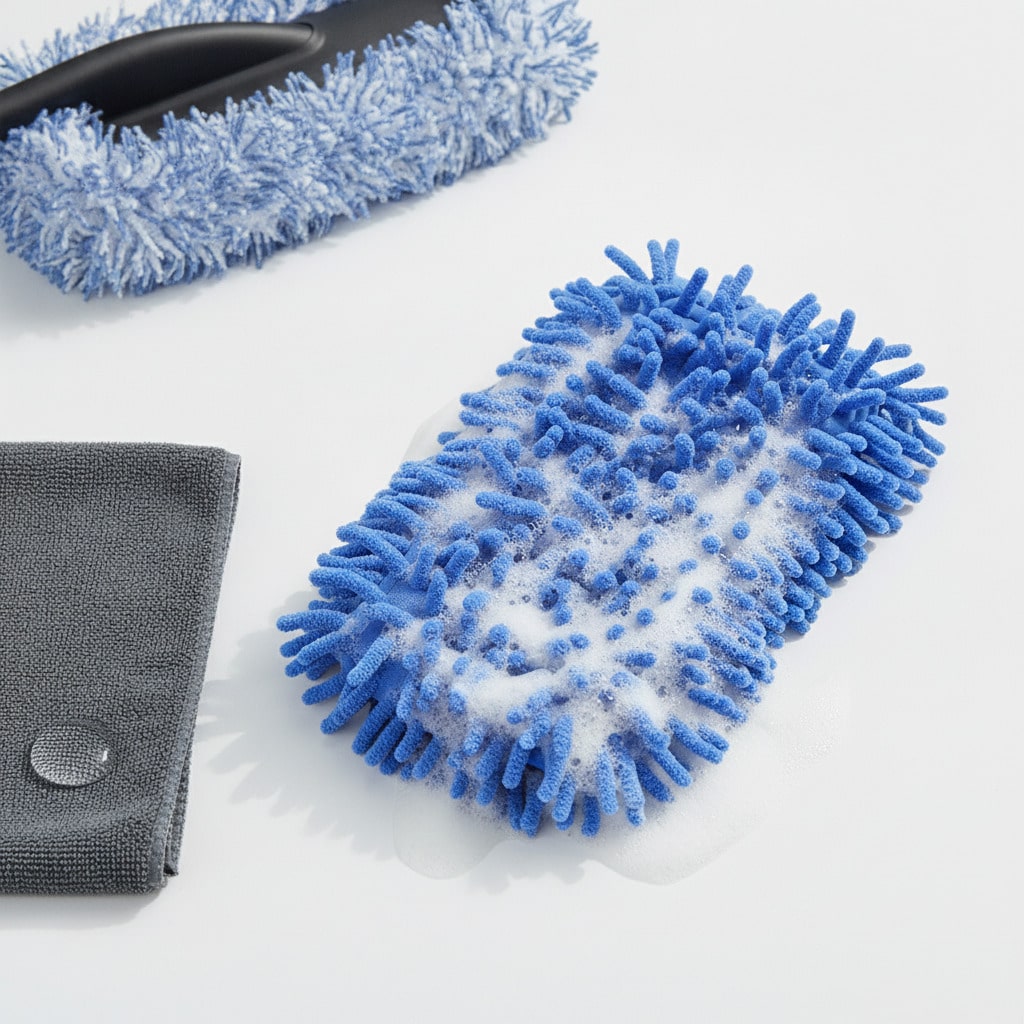 Complete 4-In-1 Car Cleaning Kit, Soft Microfiber Vehicle Wash Tools For Exterior & Interior Detailing