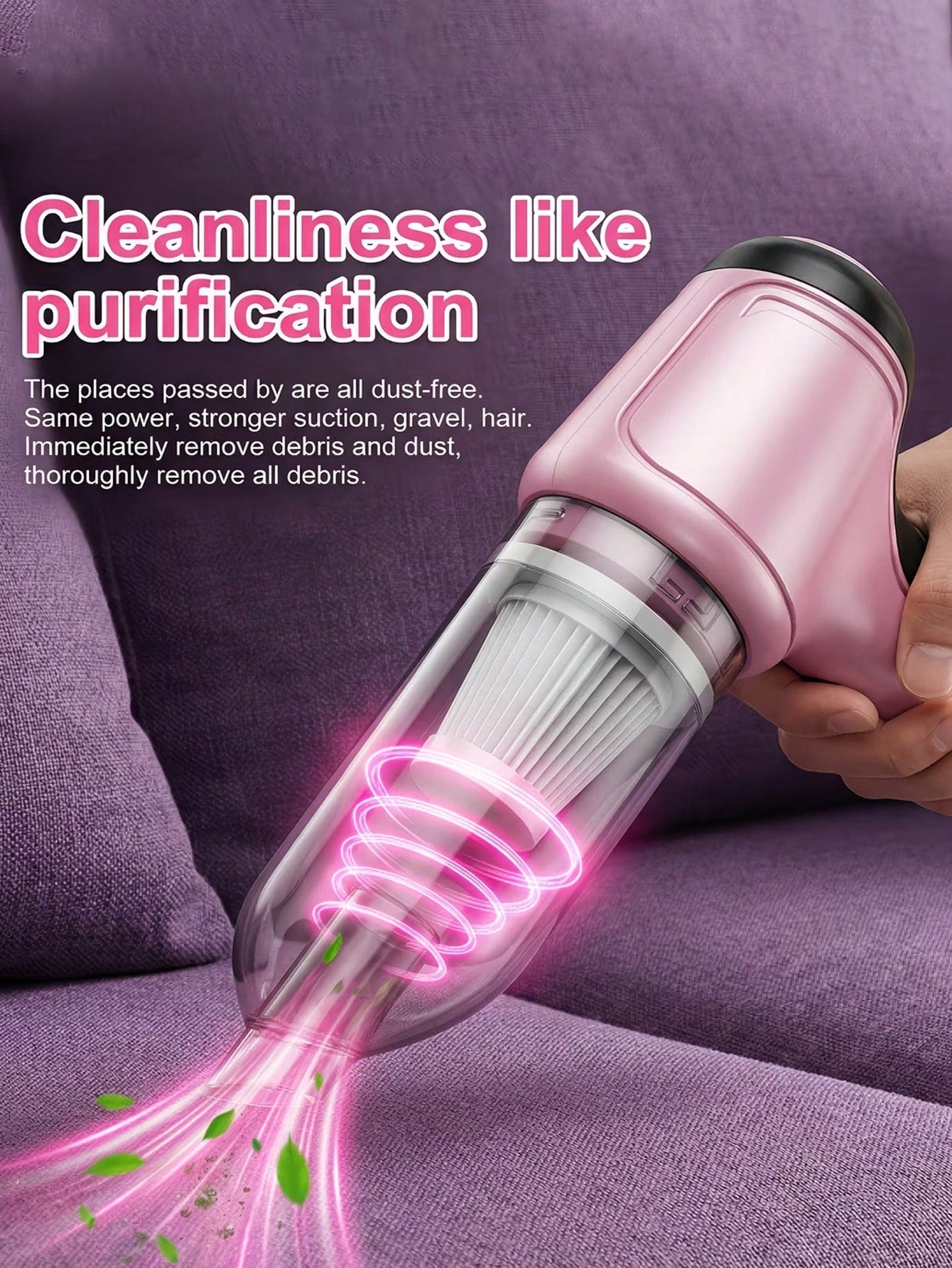 Cordless Handheld Vacuum Cleaner – Mini Wireless Multi-Functional Cleaning Machine With 7 Accessories, 2400mAh Lithium Battery, Lightweight Portable For Home Car Office Camping, Ideal Gift For Men Wom