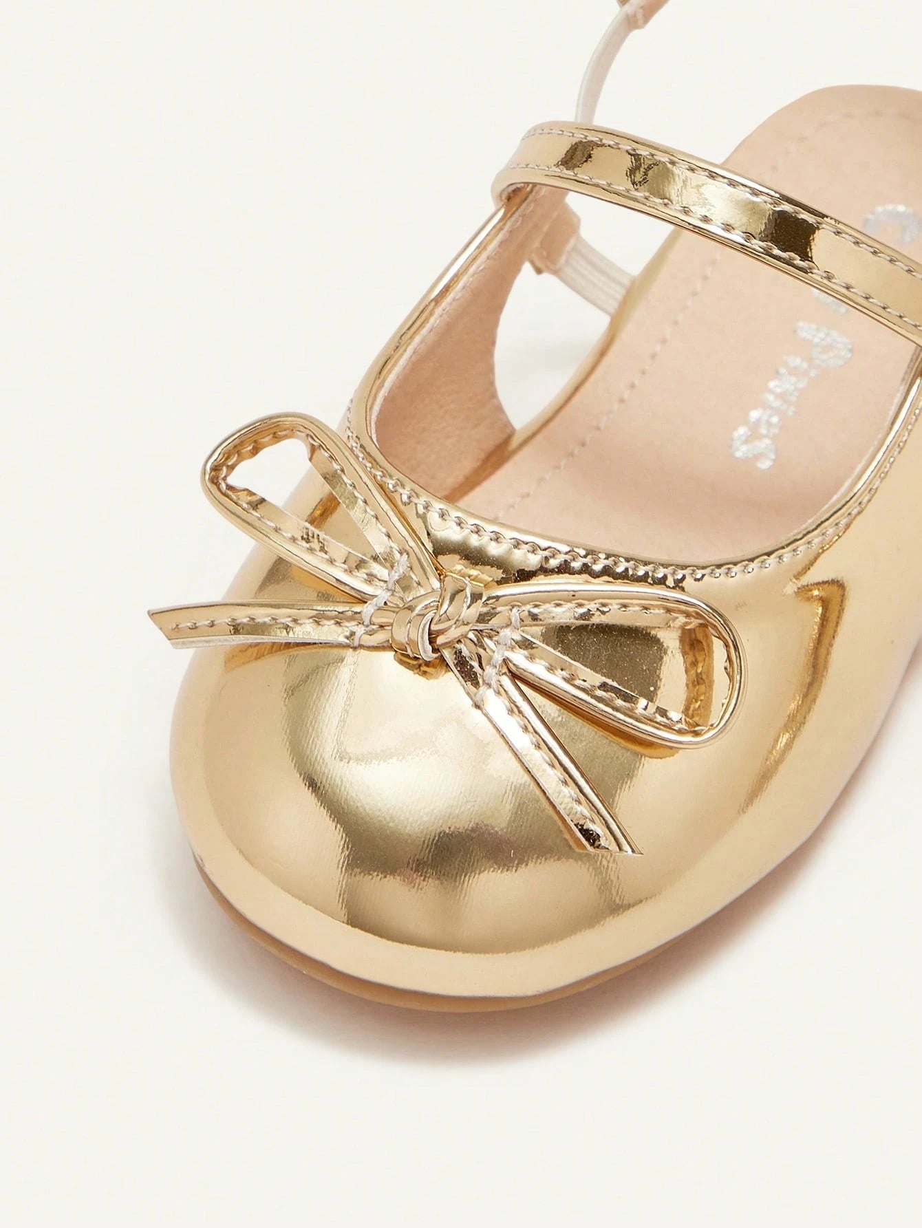 Cozy Pixies 1 Pair Fashionable Versatile Casual Gold Party Cute Bow Decor Mule Flats, Princess Style Flat Shoes