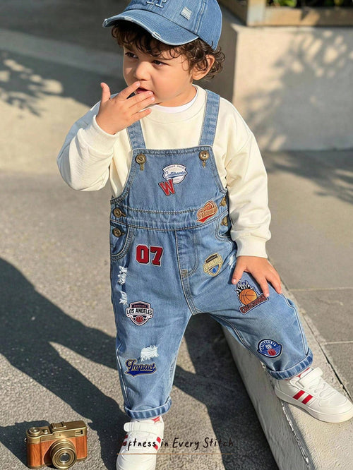 Cozy Pixies Baby Boy Cartoon Number Print Overalls Jumpsuit, Versatile And Comfortable