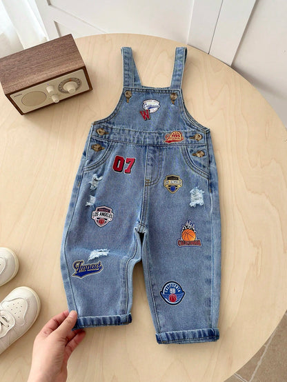 Cozy Pixies Baby Boy Cartoon Number Print Overalls Jumpsuit, Versatile And Comfortable