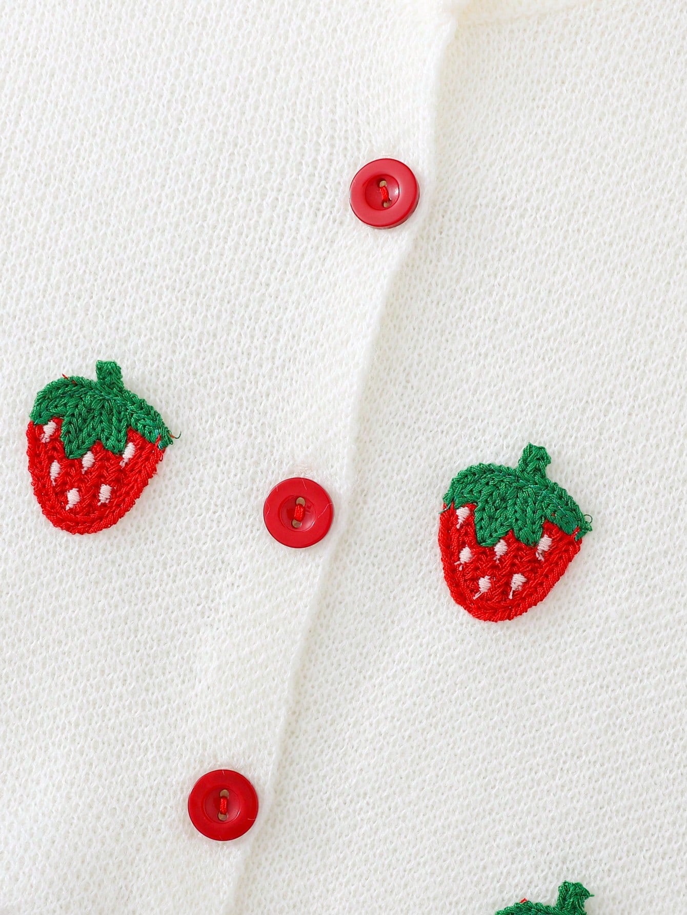 Cozy Pixies Baby Girls Sweater Co-Ords Knitted Strawberry Cardigan Red Fabric Button Matching Red Skirt Cute & Playful Suitable For Autumn/Winter Baby Girl Dopamine Style