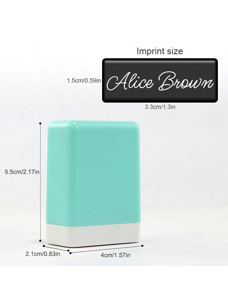 Create Your Own Handwritten Name Stamps: Personalized Signature Stamps With Auto-Press And Built-In Ink For Effortless Stamping On Various Surfaces Back To School Multi-Functional, Ornamental Colorful