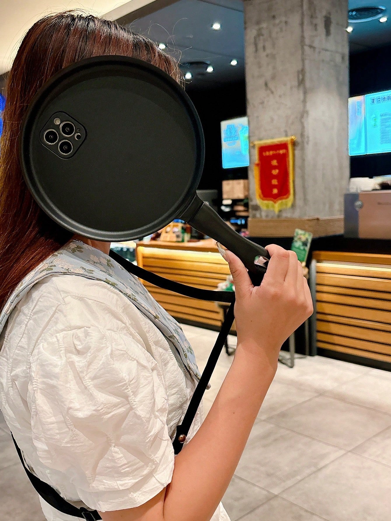 Creative Frying Pan Anti-Drop PC Phone Case Compatible With Apple