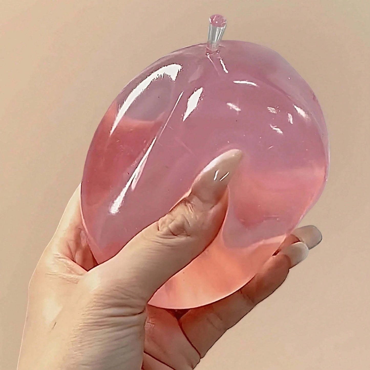 Crystal Apple, Soft Tone, Ultra-Thin Skin, Smooth And Soft Touch. Can Be Used As A Squeezable Stress Relief Ball Or A Tactile Sensory Toy. Perfect For Office Desk Decor And An Excellent Office Stress