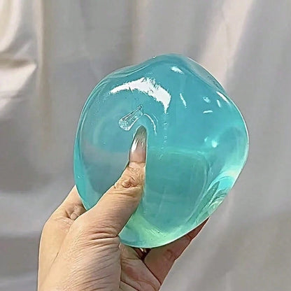 Crystal Apple, Soft Tone, Ultra-Thin Skin, Smooth And Soft Touch. Can Be Used As A Squeezable Stress Relief Ball Or A Tactile Sensory Toy. Perfect For Office Desk Decor And An Excellent Office Stress