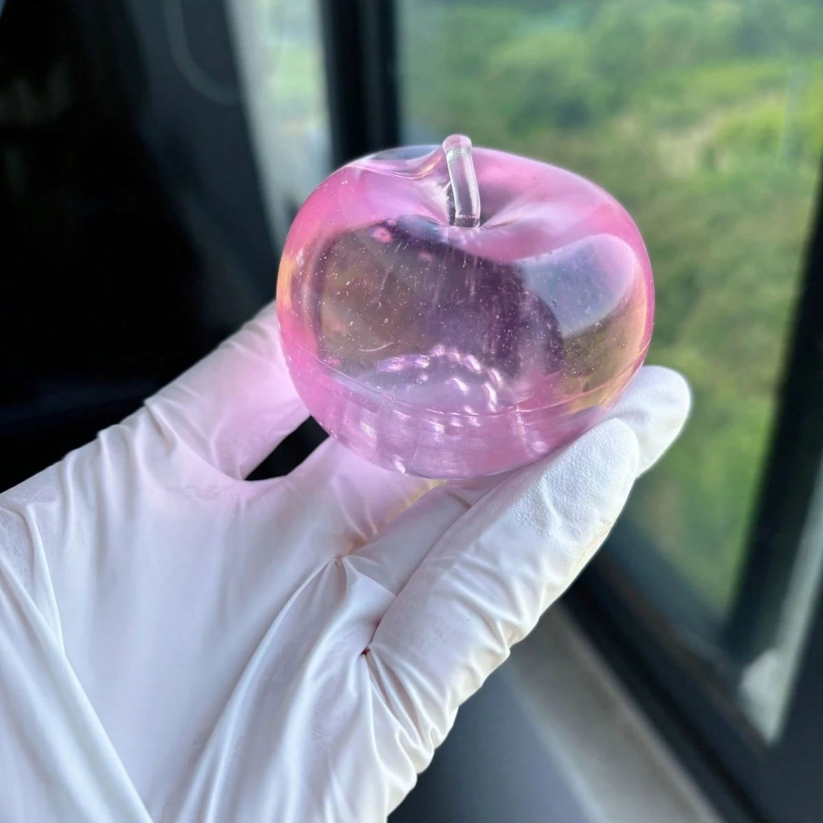 Crystal Apple, Soft Tone, Ultra-Thin Skin, Smooth And Soft Touch. Can Be Used As A Squeezable Stress Relief Ball Or A Tactile Sensory Toy. Perfect For Office Desk Decor And An Excellent Office Stress