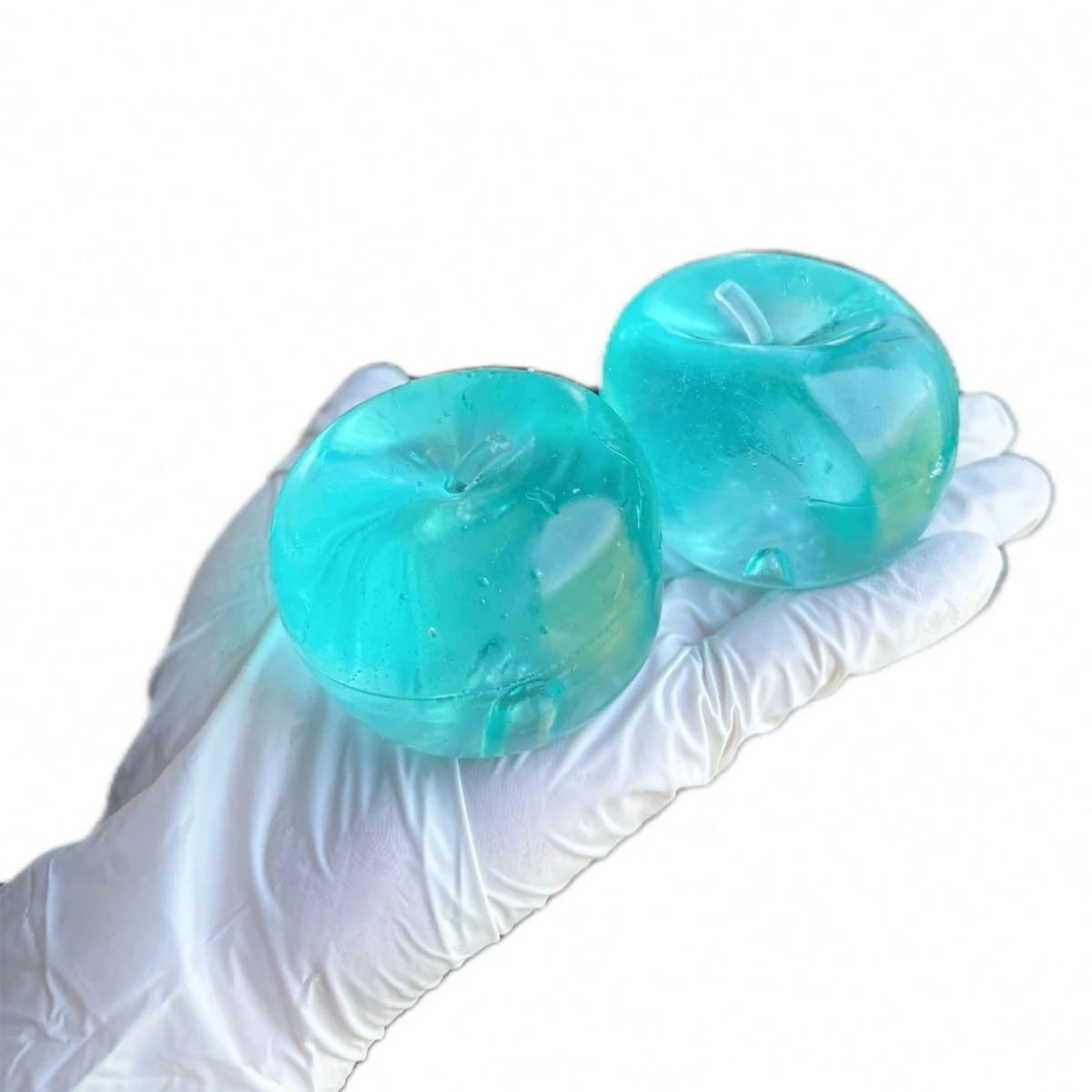 Crystal Apple, Soft Tone, Ultra-Thin Skin, Smooth And Soft Touch. Can Be Used As A Squeezable Stress Relief Ball Or A Tactile Sensory Toy. Perfect For Office Desk Decor And An Excellent Office Stress