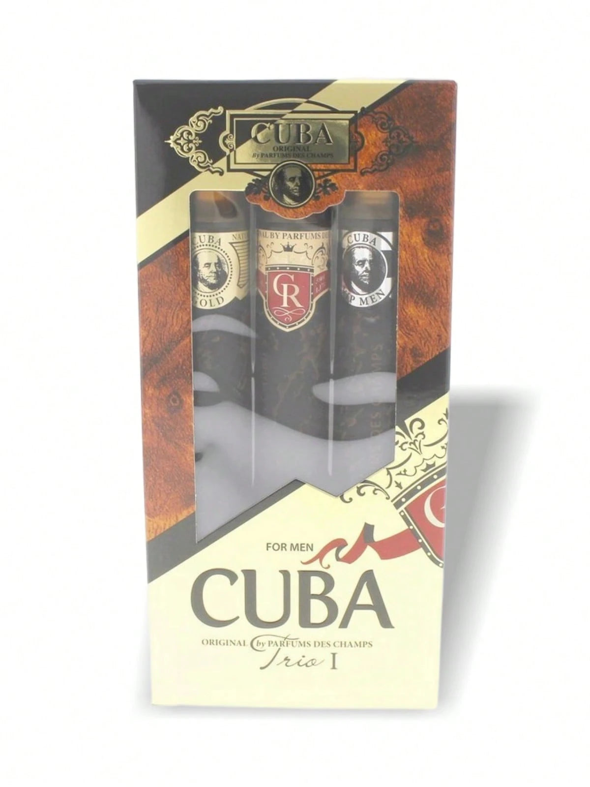 Cuba Cigars 4 Pcs Set For Men(Gold 35ml+Blue 35ml+Red 35ml+Orange 35ml) 1.17oz/35ml*4- Perfume For Long Lasting Suitable For Birthday, Office, Gift, Daily Use