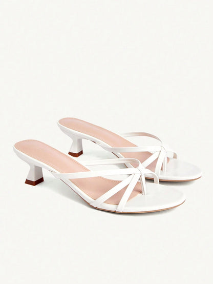 CUCCOO CHICEST Women Shoes Comfortable Mezzo Toes Round Toe Thin Heel High Heel Sandals Simple Commuter Dating Versatile Vacation Summer Shoes Kitten Heels