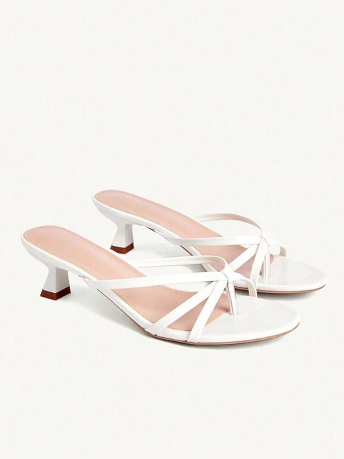 CUCCOO CHICEST Women Shoes Comfortable Mezzo Toes Round Toe Thin Heel High Heel Sandals Simple Commuter Dating Versatile Vacation Summer Shoes Kitten Heels
