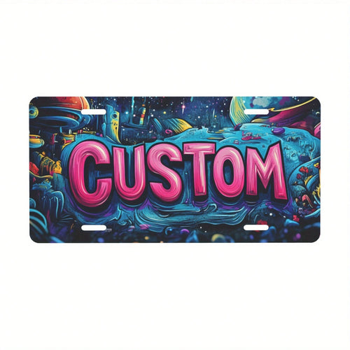 Custom License Plate- Personalized With Photos And Text, 6X 12inch Aluminum Car Decal, Durable Metal License Plate, Suitable For Cars, Trucks, Motorcycles- Unique Gift For Car Owners, Truck Decorati