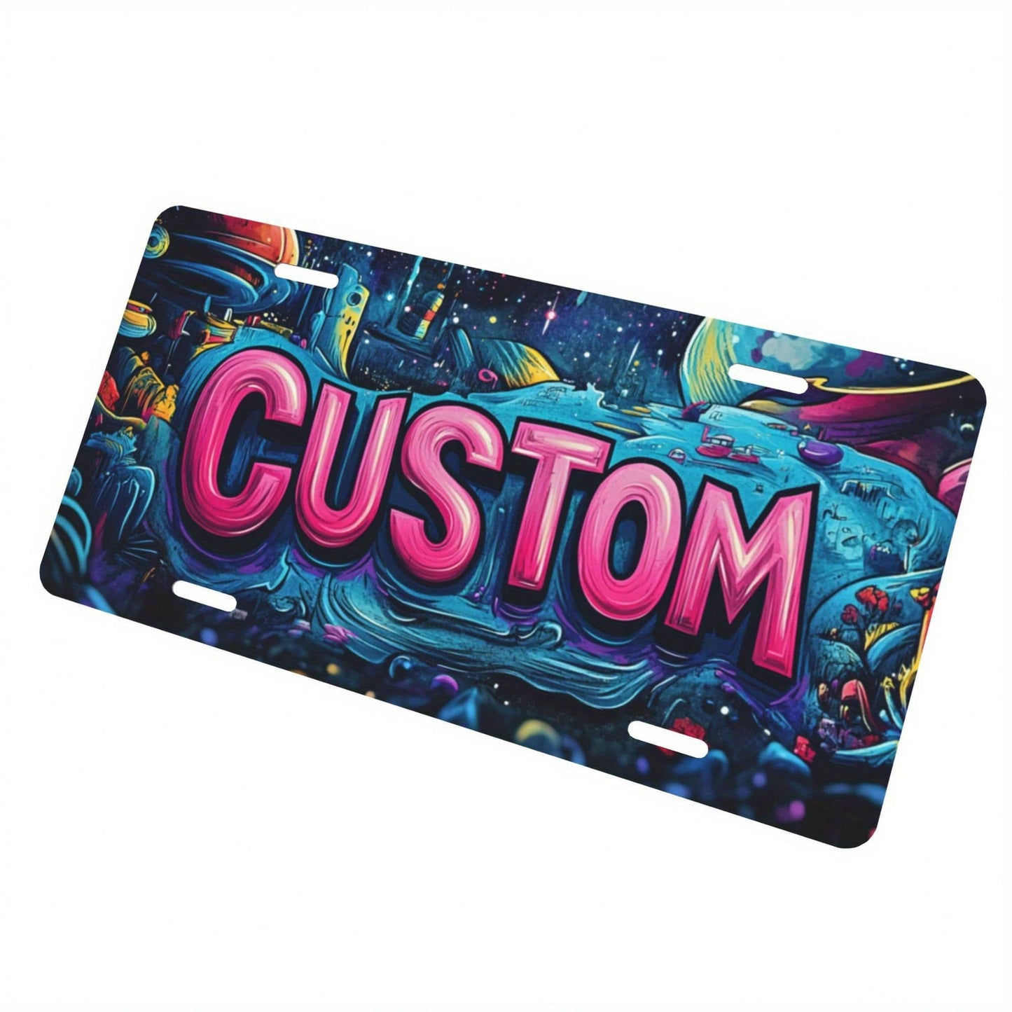 Custom License Plate- Personalized With Photos And Text, 6X 12inch Aluminum Car Decal, Durable Metal License Plate, Suitable For Cars, Trucks, Motorcycles- Unique Gift For Car Owners, Truck Decorati